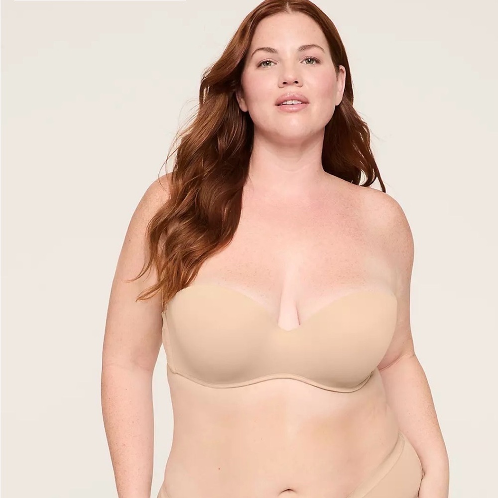 Cacique Smooth Multi-way Boost Strapless Bra Cafe Mocha Nude Beige